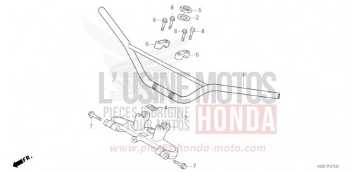 HANDLE PIPE/TOP BRIDGE CRF150RBN de 2022